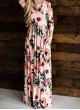 Floral Printed Long Sleeve Maxi Dress