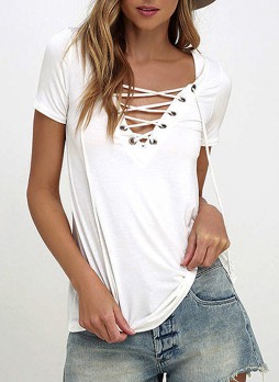 Short Sleeved  Casual Top