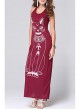Egyptian Cat Print Knit Maxi Dress  