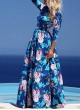 Floral Belted Waistline Maxi Dress 