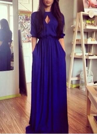 Mid Length Sleeves Evening Gown 