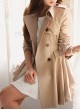 Flared Double-Breasted Trench Coat