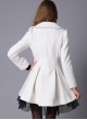 White Ruffled Tulle Coat