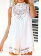 Lace Chiffon Mini Dress - White