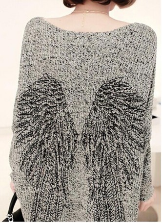 Knit Wing Pattern Sweater