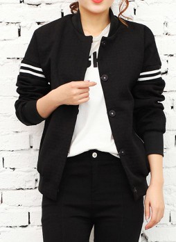 Striped Black Varsity Jacket